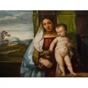 Tiziano Vecellio, The Gipsy Madonna, oil on board