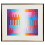 Magic Rainbow by Yaacov Agam, serigraph, sold Nov 2024