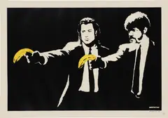 Pulp Fiction by Banksy, 2004, Screenprint in colors, on wove paper, with full margins, sold Apr 2025