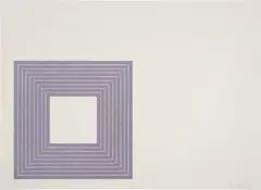 Hollis Frampton, from Purple Series (G. 374, A. 71) by Frank Stella, 1972, Lithograph in silver purple, on Zerkall Copperplate paper, with full margins, sold Apr 2025