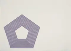 Charlotte Tokayer, from Purple Series (G. 373, A. 69) by Frank Stella, 1972, Lithograph in silver purple, on Zerkall Copperplate paper, with full margins, sold Apr 2025