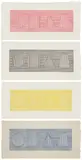 Sol LeWitt, Four Part Combinations of Geometric Figures in Four Colors (K. 1980.08)