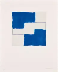 Big Bill by Mary Heilmann, 2001, Etching and aquatint in blue, on Somerset paper, with full margins, sold Apr 2025