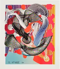 Valentine '94 (A. 222) by Frank Stella, 1994, Lithograph in colors, on Lana paper, with margins, sold Apr 2025