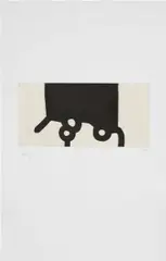 Bikaina XII (K. 87012) by Eduardo Chillida, 1987, Etching and aquatint, on Chine collé to Rives BFK paper, with full margins, sold Apr 2025