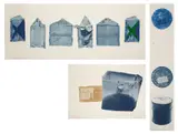 Robert Rauschenberg, Tampa 2; Tampa 9; and Tampa 11, from Made in Tampa, 1972, Two lithographs with blueprint in colors and one blueprint with sepiaprint in colors, on Rives BFK paper, with full margins
