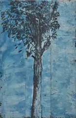 Jim Dine, Ravenna in November (C. 30), 1988, Monumental heliorelief woodcut and etching in colors with hand-coloring in white acrylic, on three sheets of joined Arches Cover paper (as issued), the full sheets
