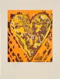 Heart for Film Forum (C. 60) by Jim Dine, 1993, Woodcut in colors, on Mohawk Superfine Cover paper, with full margins, sold Apr 2025
