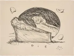 Pie (A. & P. 15) by Claes Oldenburg, 1961, Lithograph, on Arches paper, with full margins, sold Apr 2025