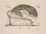 Claes Oldenburg, Pie (A. & P. 15), 1961, Lithograph, on Arches paper, with full margins