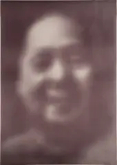 Mao (B. 13) by Gerhard Richter, 1968, Collotype in black-purple, on wove paper, the full sheet, sold Apr 2025