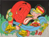 Peter Saul, Golden Gate Bridge, 1968, Lithograph in colors, on German Etching paper, the full sheet