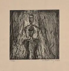 Alius (M. 34) by Susan Rothenberg, 1987-88, Etching and aquatint, on Chine collé to handmade laid paper, with full margins, sold Apr 2025