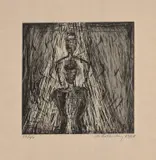 Susan Rothenberg, Alius (M. 34), 1987-88, Etching and aquatint, on Chine collé to handmade laid paper, with full margins