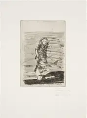 Pfahl (Blutleuchte) (J. 102) by Georg Baselitz, 1972, Etching, on Copperplate paper, with full margins, sold Apr 2025