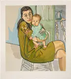 Alice Neel, Nancy and Olivia, 1982, Lithograph in colors, on Arches paper, with full margins