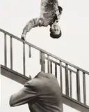 John Baldessari, Stairway, Coat and Person