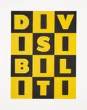 Kay Rosen, DIVISIBILITI, 1991, Lithograph in colors, on Rives BFK paper, with full margins