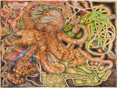 Steve DiBenedetto, The Wizard, 2004, Unique colored pencil drawing, on wove paper
