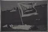 LaToya Ruby Frazier, Holding flag laying at the edge of Pier 54 and the Hudson River
