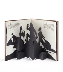 Freedom: a Fable by Kara Walker, 1997, Laser-cut paper pop-up book, bound in brown leather (as issued), sold Apr 2025