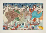 Maria Berrio, The Celebration, 2015, Screenprint in colors, on Arches paper, with full margins