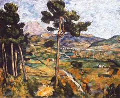 Vik Muniz, Monte Sainte-Victoire, A Partir de Cézanne, from Imagens de Pigmento (Monte Sainte-Victoire, From Cézanne, from Pictures of Pigment) (C.d.L. p. 602), 2006, Chromogenic print in colors, mounted to aluminum (as issued)