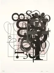 Christopher Wool, Untitled, 2013, Lithograph in colors, on J. Whatman handmade paper, with full margins