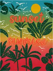 Joel Mesler, Untitled (Sunset Sunrise), 2021, Screenprint in colors, on Rives BFK paper, the full sheet