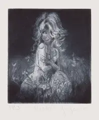 Weeds by Lisa Yuskavage, 2001, Etching and aquatint in colors, on Somerset paper, with full margins, sold Apr 2025