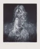 Lisa Yuskavage, Weeds, 2001, Etching and aquatint in colors, on Somerset paper, with full margins