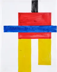 Untitled by Joe Bradley, 2008, Unique gouache drawing in colors, on graph paper, sold Apr 2025