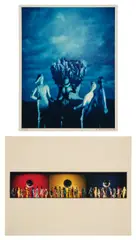 Tourism: Bikini Atol; and Party Picture by Laurie Simmons, 1984 & 1985, Two chromogenic prints in colors, on Kodak photo paper, with margins and with full margins respectively, sold Apr 2025
