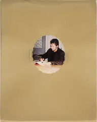Gold Box by Albert Oehlen, 1995, The complete portfolio comprising one collage, on wove paper, an artist's book in the original hand-painted leather-boun, sold Apr 2025