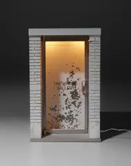 Maurizio Cattelan, The 1:6 Scale Wrong Gallery, 2006, Multiple comprising wood, brass, steel, aluminum, resin, plastic, glass and electric lighting, with accompanying copy of the Wrong Gallery Times, all contained in the original cardboard box