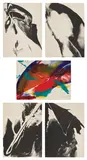 Paul Jenkins, Four Black & White Lithographs; and Untitled, 1966-67, The complete set of four lithographs in black and one related lithograph in colors, on Arches paper, the full sheets, with title page