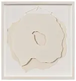 Michelle Stuart, Kuseping, from Tsikomo (T. 74-248), 1974, Lithograph in purple with embossing, on shaped Arches Cover paper, folded (as issued), with string, the full sheet