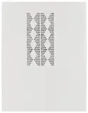 Carl Andre, arc bin bur cam, 1962, Typewriter ink, on wove paper