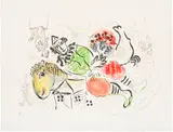 Marc Chagall, Le Cirque ambulant (The Traveling Circus) (M. 583), 1969, Lithograph in colors, on Arches paper, with full margins