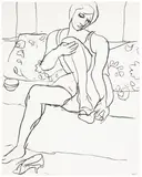 Richard Diebenkorn, Untitled (Seated Woman Putting on Shoes) (L. 172)