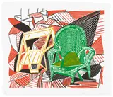 David Hockney, Two Pembroke Studio Chairs, from Moving Focus (T.G. 276, M.C.A.T. 264), 1984, Lithograph in colors, on HMP handmade paper, with full margins