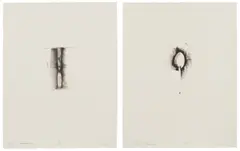 Fork; and Spoon, from Ten Winter Tools (W.C. 113 & 115) by Jim Dine, 1973, Two lithographs, on German Etching Deluxe paper, with full margins, sold Jun 2025