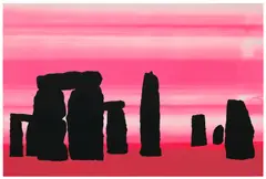 Jeremy Deller, Stonehenge at Sunset, 2013, Screenprint in colors, on Somerset paper, the full sheet