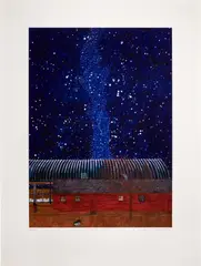 Sarah McEneaney, Chinati Night, 2020, Archival pigment print in colors, on Hahnemühle Photo Rag paper, with full margins
