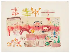 Joan Snyder, Untitled, c. 1978, Monotype in colors, on wove paper, with full margins