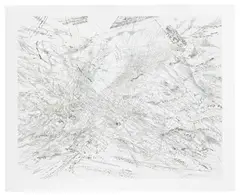 Unclosed by Julie Mehretu, 2007, Etching, aquatint and drypoint in colors, on wove paper, with full margins, sold Jun 2025