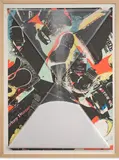 James Rosenquist, Mastaba, from Cold Light Suite (G. 44), 1971, Lithograph in colors, on Rives BFK paper, the full sheet, with bead-filled vacuum-formed plastic hourglass collage