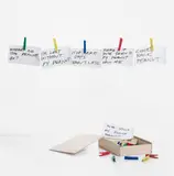 Rachel Harrison, where's my fucking peanut, 2012, The complete set of 26 inkjet prints, on wove paper, accompanied by 32 wooden clothespins, all contained in the original wooden box