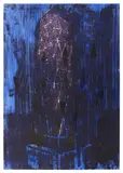 Enoc Perez, Hearst Tower, 2012, Lithograph with hand-coloring, on wove paper, the full sheet