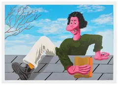 Nicasio Fernandez, D.I.Y, 2022, Screenprint in colors with unique hand-additions in acrylic, on Coventry Rag paper, with full margins